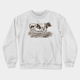 Holstein Bull Vintage Illustration Crewneck Sweatshirt